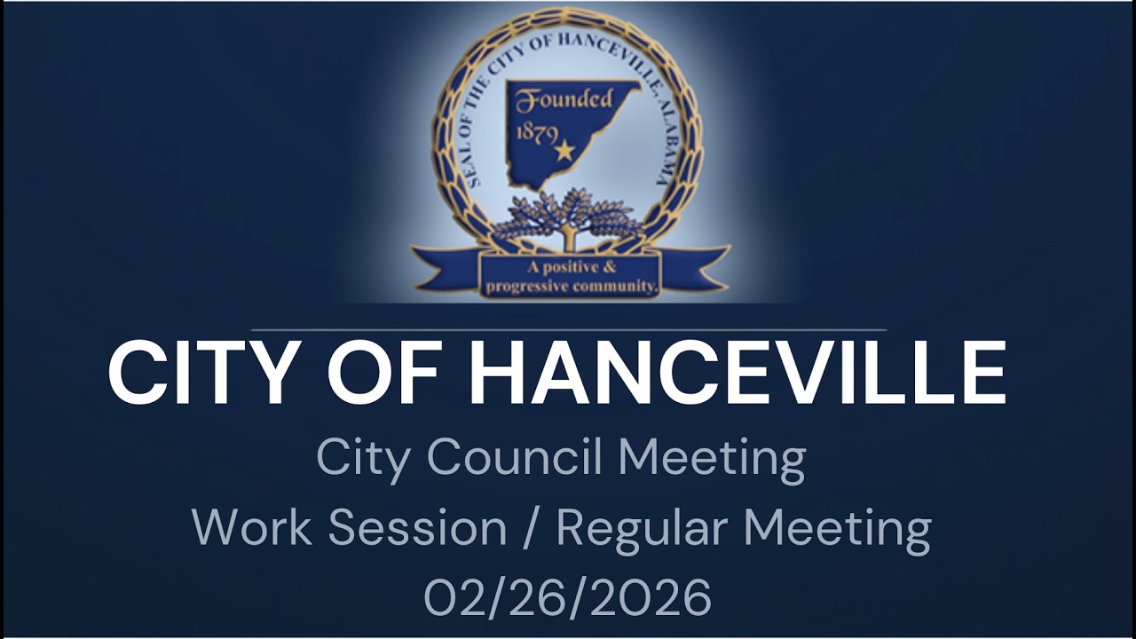 City of Hanceville Council Meeting 02/26/2026