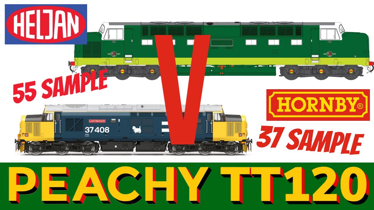 TT120 Heljan Class 55 running sample V @Hornby Model Railways Class 37 sample @DCCconcepts YouTube