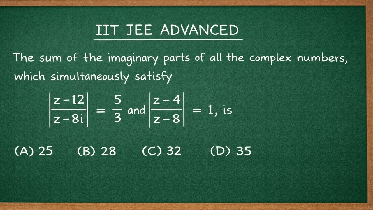 IIT JEE Advanced Complex Numbers | Locus + Modulus Concept Killer Problem 🔥 |z - 12|/|z - 8i| = 5/3