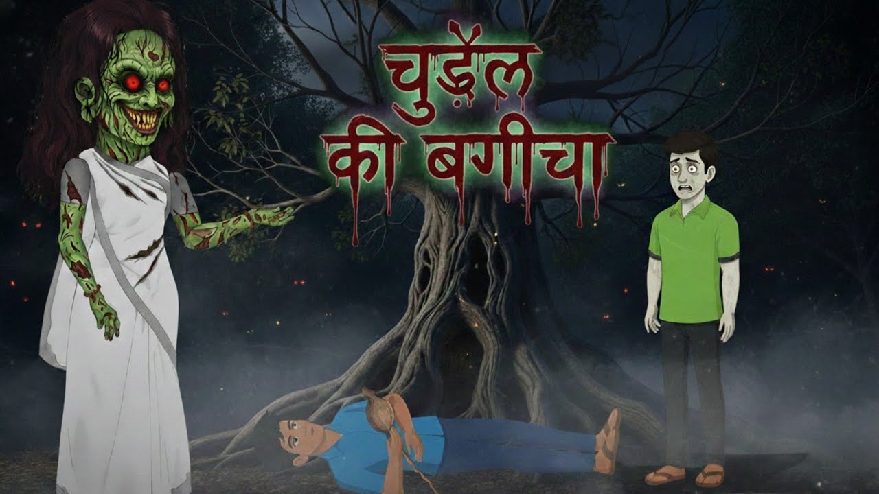 चुड़ैल की बगीचा | Chudail Ki Bagicha | Cartoon Horror Hindi Story | Horror story | @LittleHappyToon 