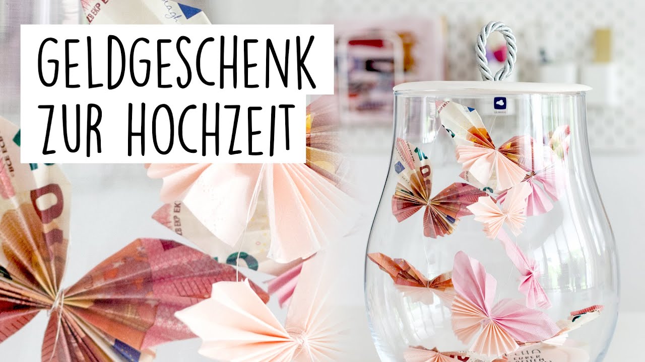 Schmetterling Geldscheine: Wundersch&ouml;nes Geldgeschenk zur Hochzeit
