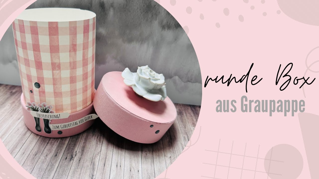 Anleitung/Tutorial runde Box aus Graupappe, Cafe Constanze, Resteverwerten, DIY