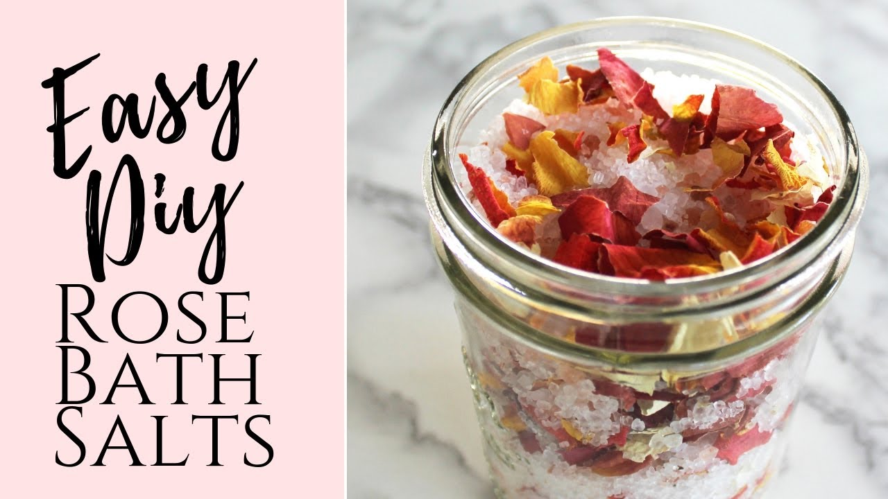DIY An Indulgent Salt Bath w/ Fresh Rose Petals