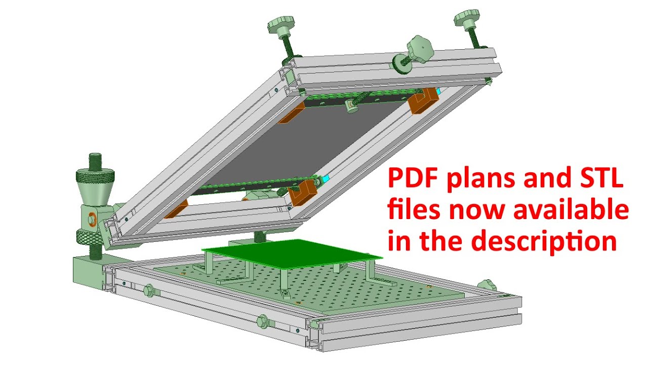 homemade stencil printer for spreading solder paste on PCB