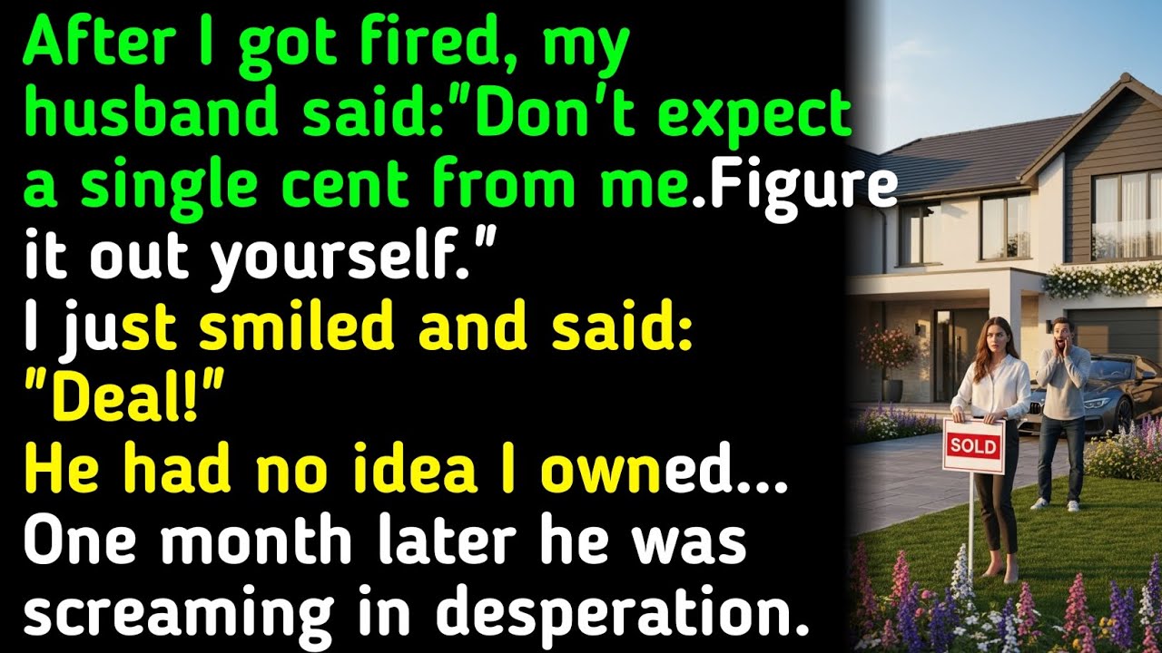 After I got fired, my husband said:"Don't expect a single cent from me.Figure it out yourself.... 