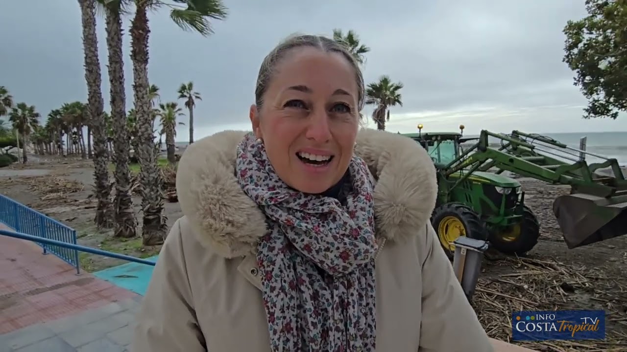 Almuñécar y La Herradura se recuperan de los daños, tras los efectos del paso de la Borrasca Kristin