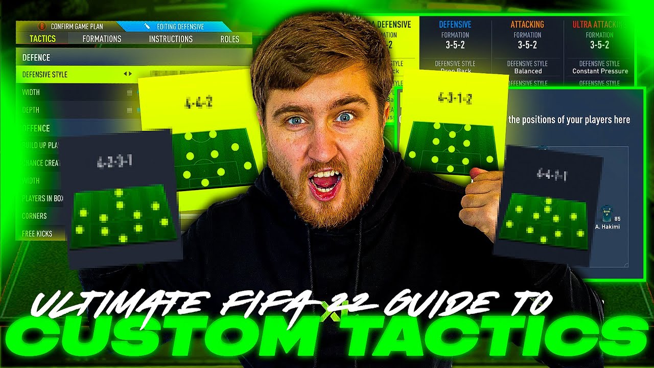THE ULTIMATE FIFA 22 CUSTOM TACTICS + PLAYER INSTRUCTIONS TUTORIAL!