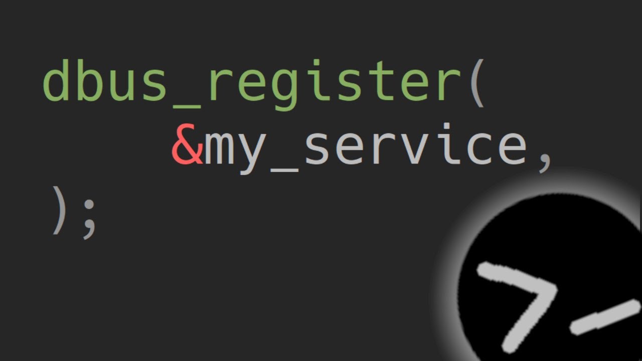 Writing a dbus service (no dependencies)