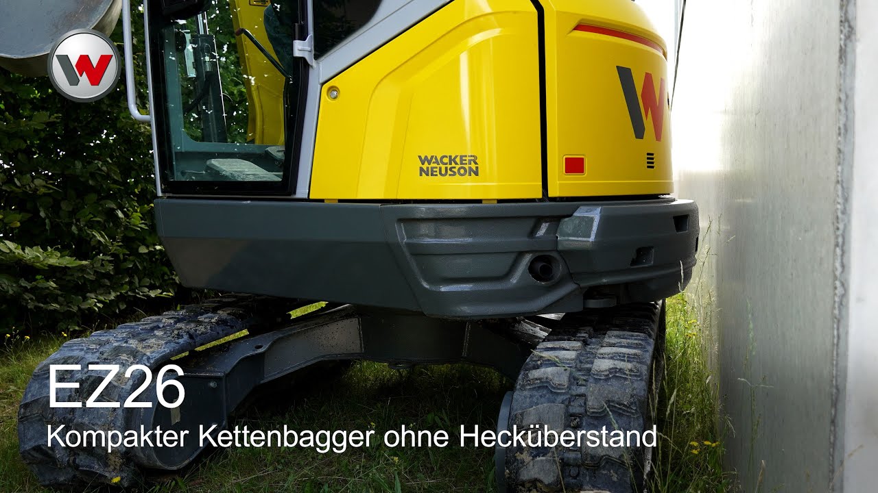 Der EZ26 &ndash; kompakter Kettenbagger mit viel Leistung und ohne Heck&uuml;berstand