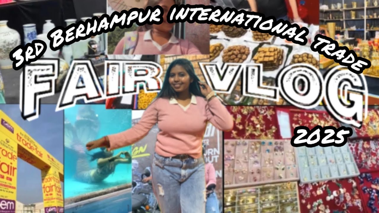 3rd international trade fair 2025 vlog first time in Berhampur jalpari show 🌸 #berhampur #tradefair 