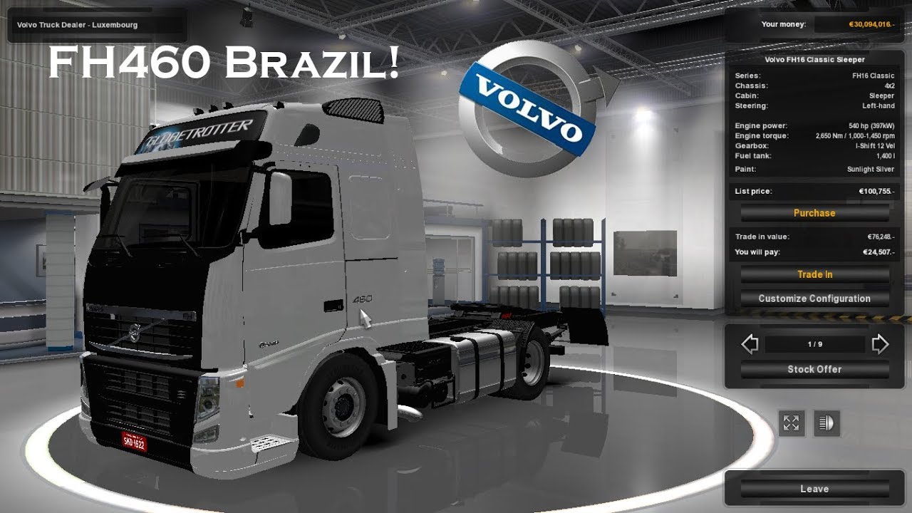 Euro Truck Simulator 2 mods- Volvo FH 460 Qualificado [1.30]