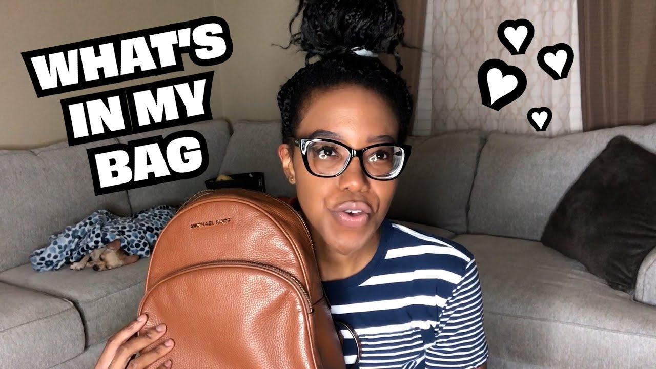 WHAT'S IN MY BAG! | MICHAEL KORS PEBBLE LEATHER BACKPACK | DESTINY NICOLE