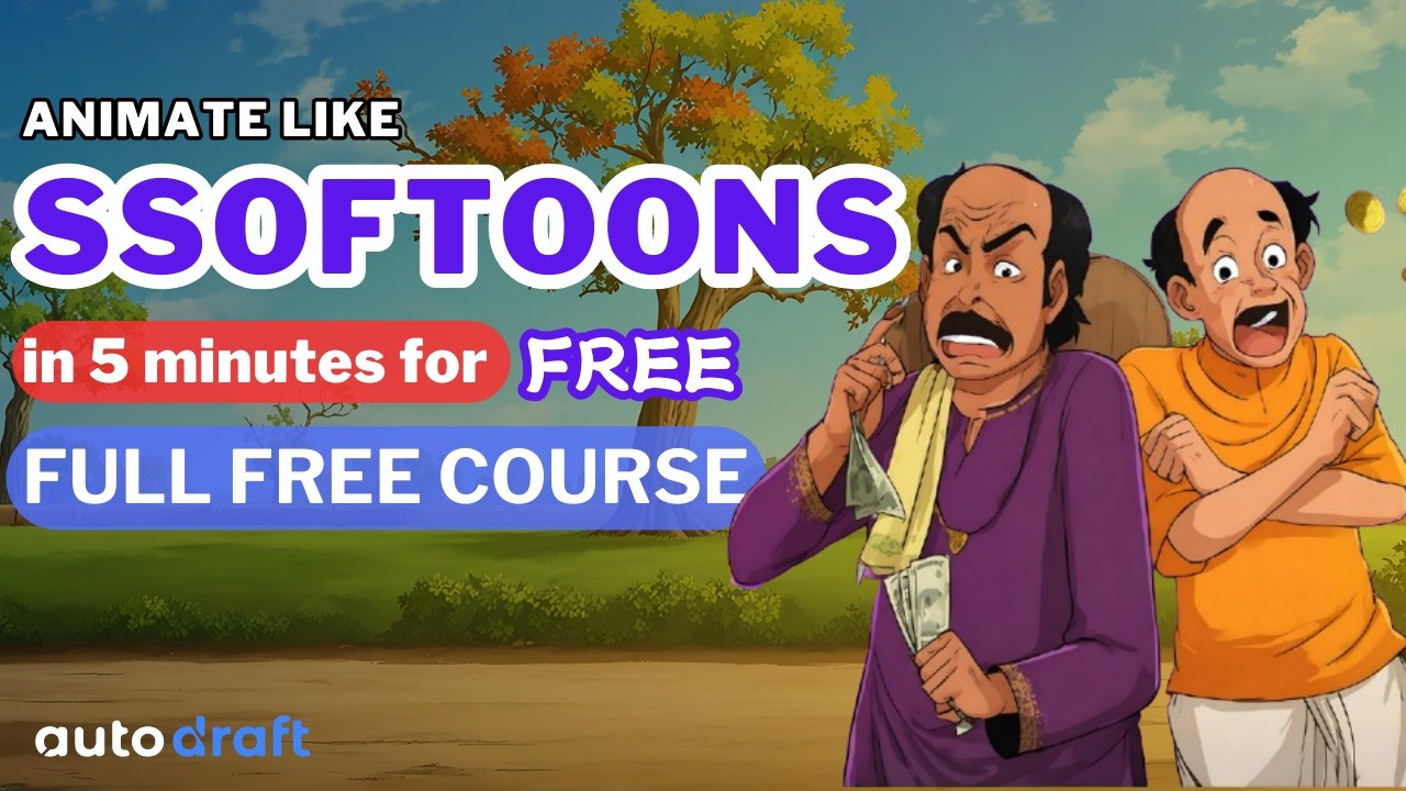 How To Make Moral Stories like Ssoftoons Full FREE Course | AI Animation | Autodraft AI | Tutorials