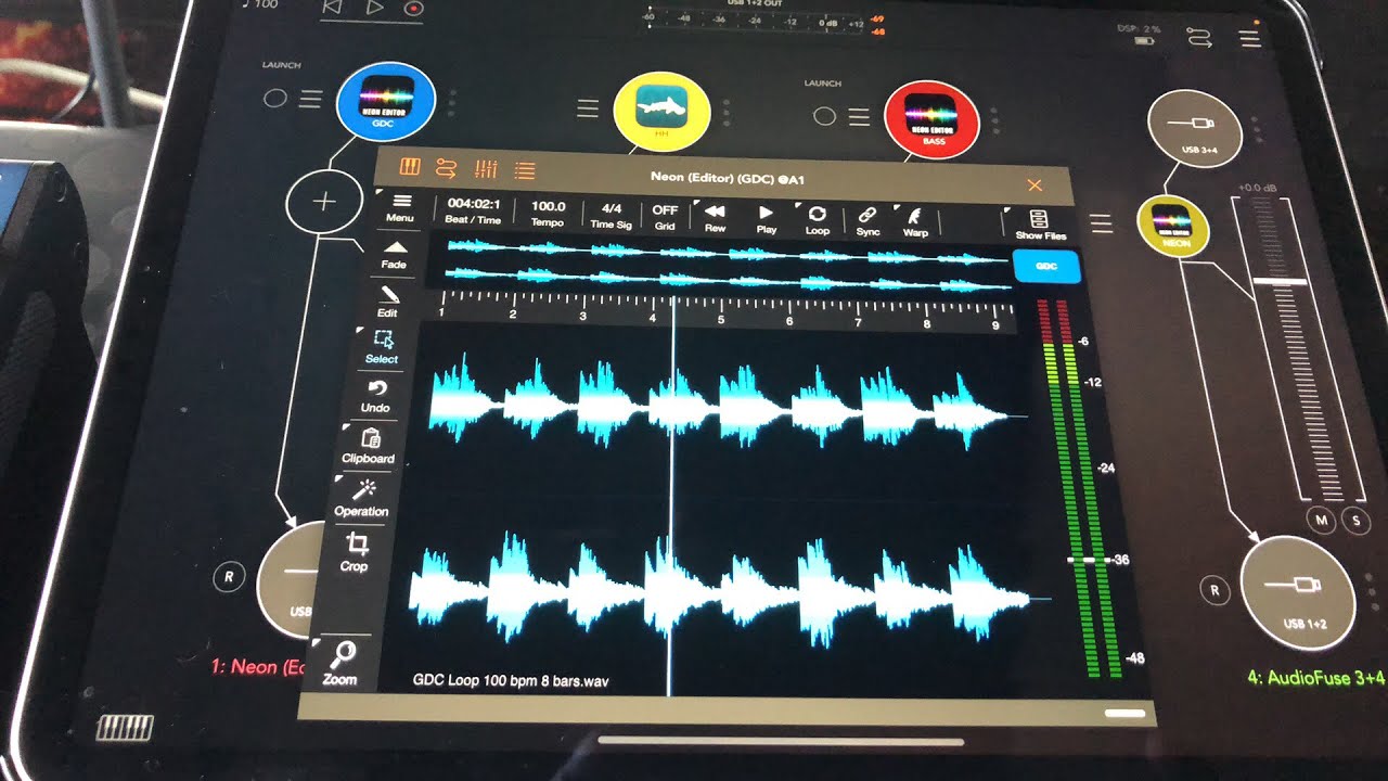 NEON Audio Editor & Clip Launcher with AUM - Демоверсия для iPad
