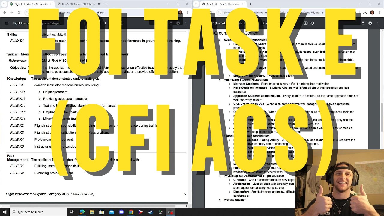 Full Guide Task E FOI! (CFI ACS)