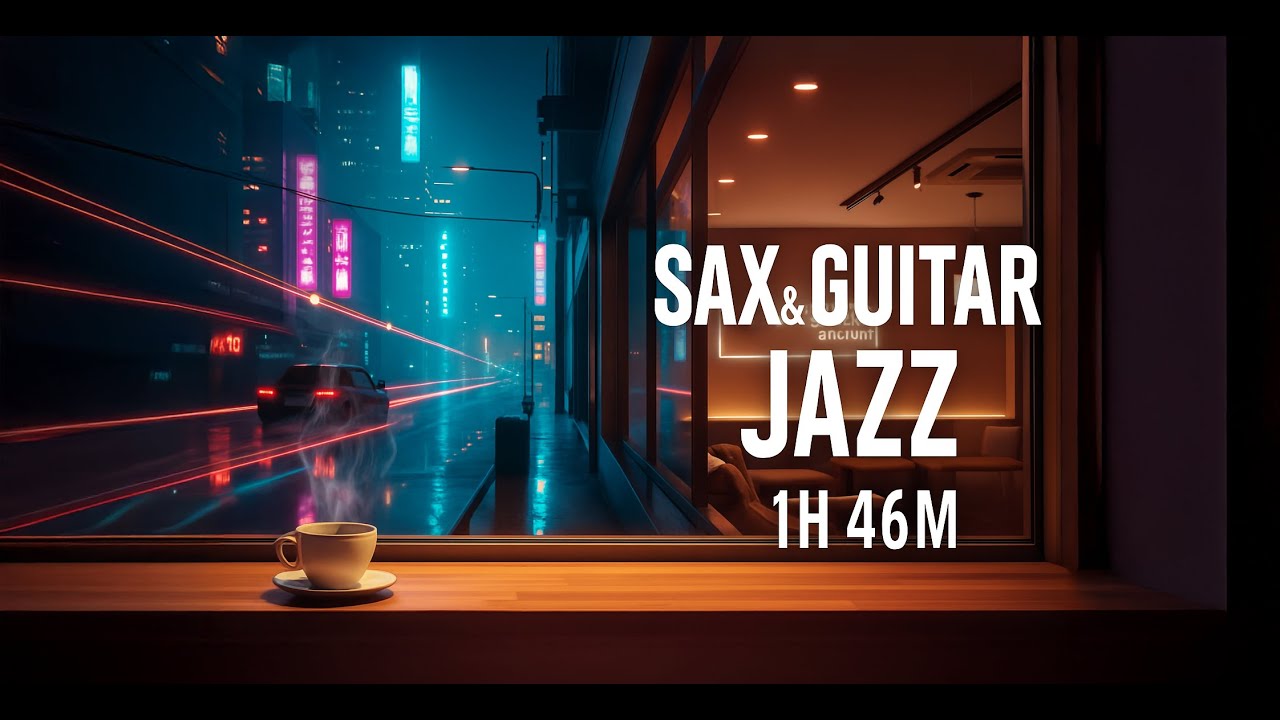 COFFEEHOUSE JAZZ ☕🎷 Guitar & Saxophone Ambience – Smooth Café Instrumental Music