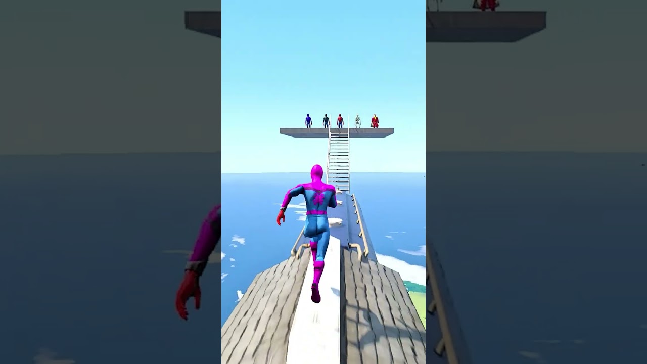 GTA V - PINK MINION SUPER JUMP WITH COLOUR MINIONS BUT ALL Monines?Ep.715 #Shorts