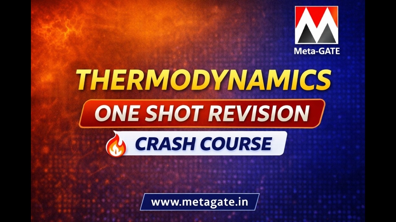Thermodynamics | One Shot Revision | SAIL Crash Course #metallurgicalengineering #gateexam #sail