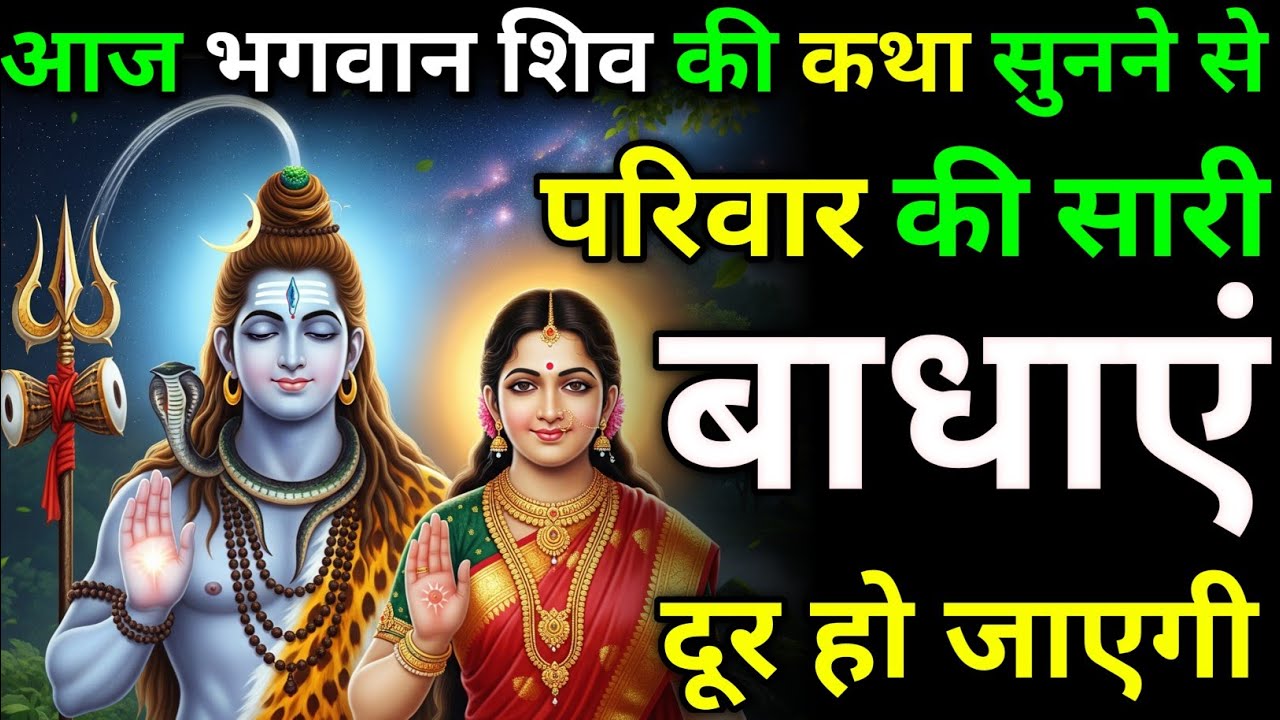 भगवान शिव की कथा सुनने से परिवार की बाधाएं दूर | Bhagwan Shiv ki Katha | #shivkatha #bhakti