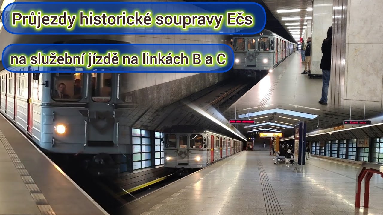 Průjezd historické soupravy Ečs na linkách B a C