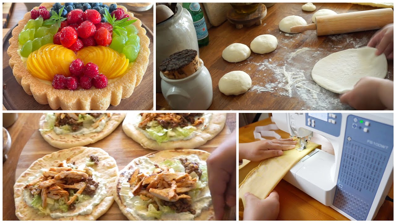 يوم معي : خياطة الرواق بطريقة جد سهلة طورطة الصيف خبز منزلي لألذ سنويشات