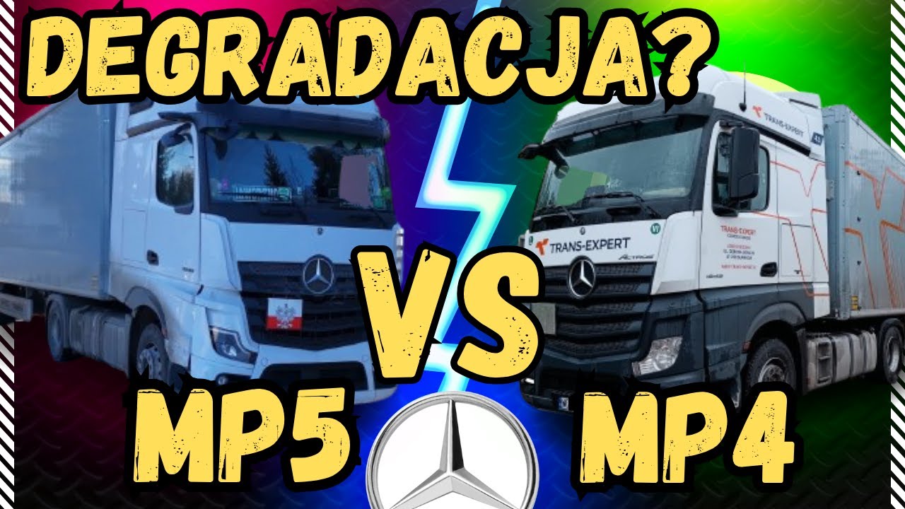 Mercedes Actros MP4 против MP5 Впечатления от вождения Mercedes Actros MP4 Сравнение моделей MP4 MP5