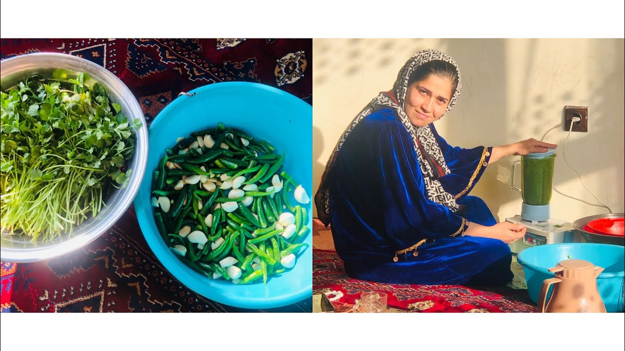 امروز مادر جانم یک چتنی مزدار  درست کرد 