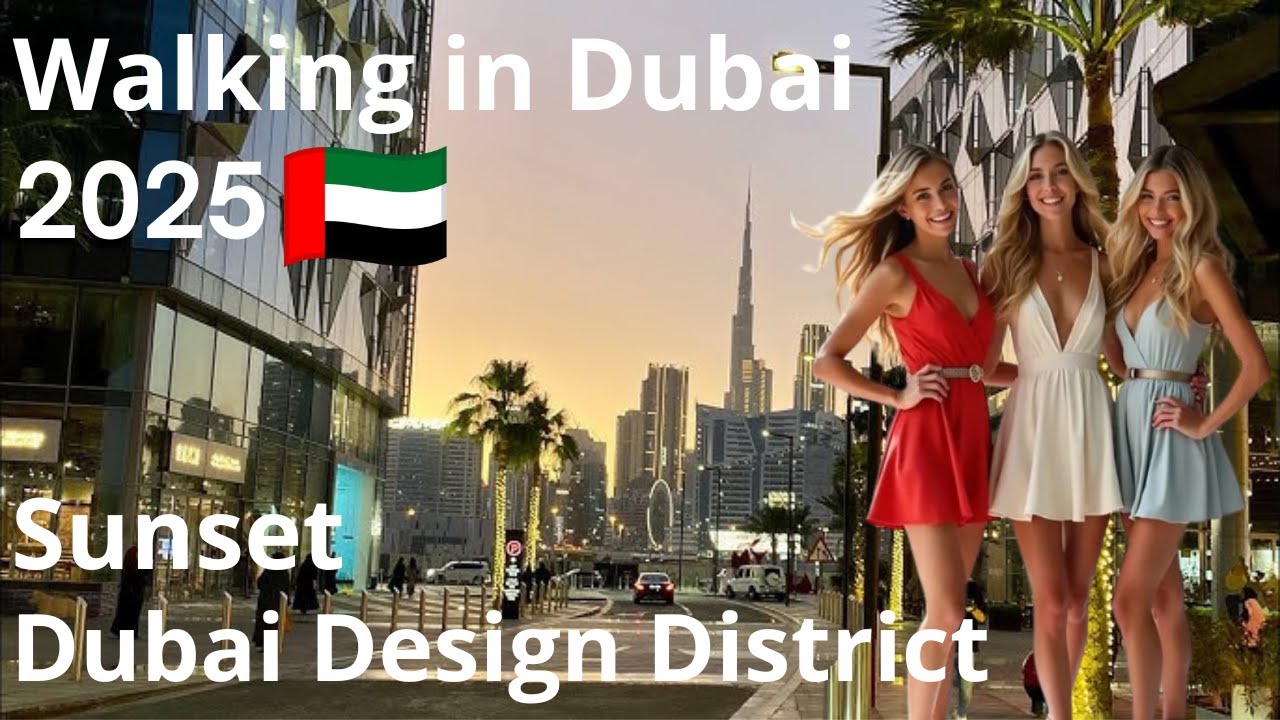 Dubai 🇦🇪 Design District | Bay Park Vibes, Bike Rides, Sea Sunset & Cool Cafés [4K] Walking Tour