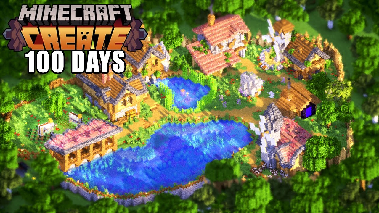 Я выжил 100 ДНЕЙ в режиме HARDCORE CREATE MOD в Minecraft