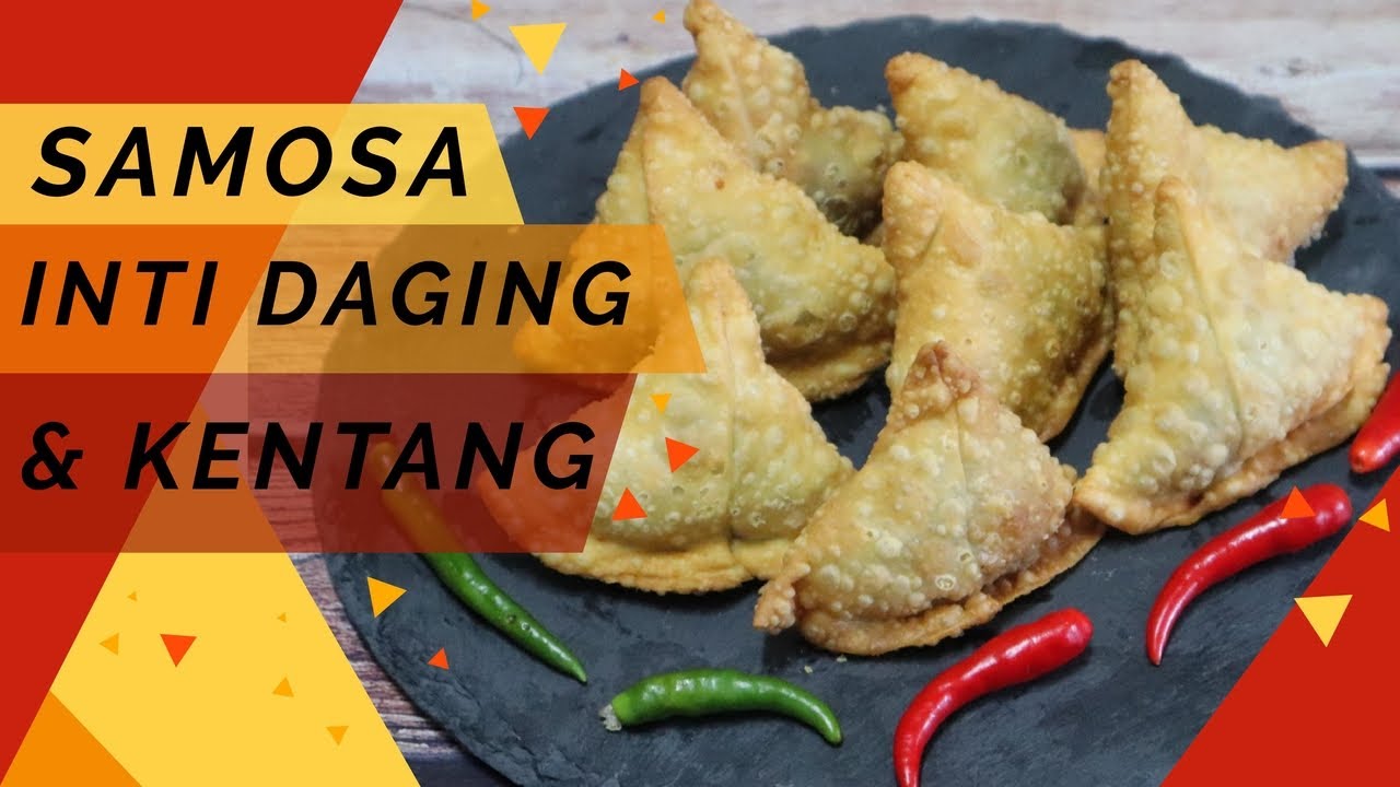 Samosa kulit homemade inti daging & kentang | Meat samosa filling with homemade skin step by step.