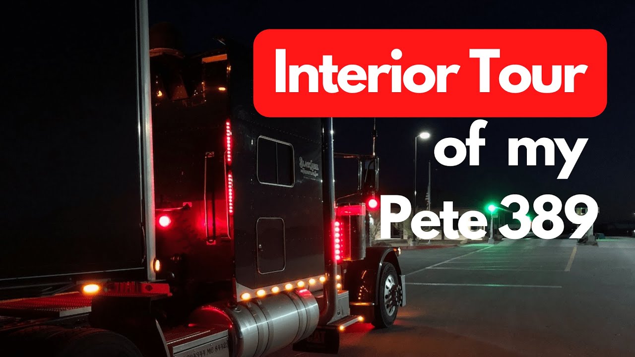 Interior Tour of my 2017 Peterbilt 389 Caterpillar Glider and What I Use