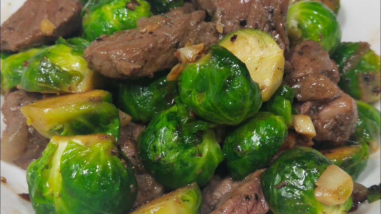 HOW TO COOK BRUSSELS SPROUTS WITH BEEF