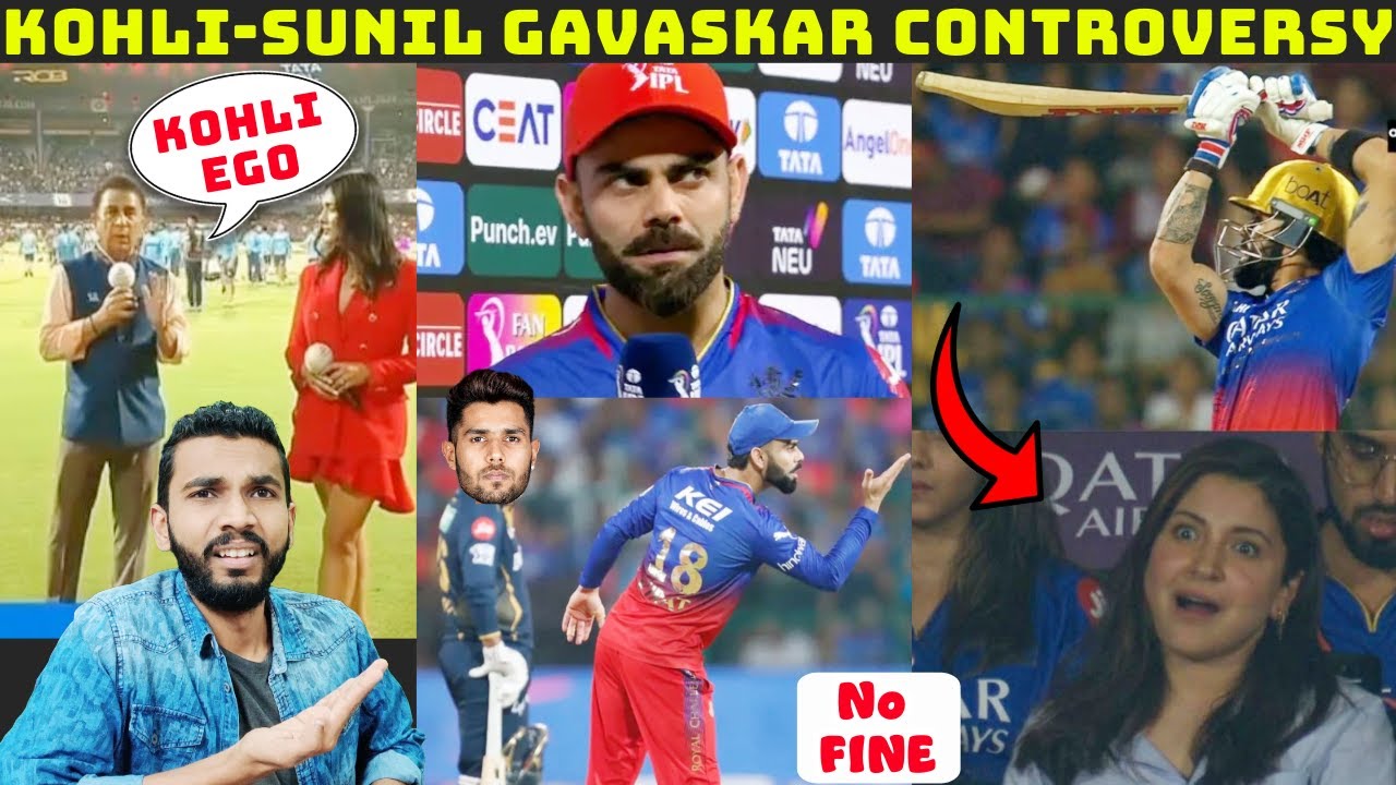 VIRAT KOHLI VS SUNIL GAVASKAR | KOHLI FUNNY STUMP MIC 😂😂 RCB VS GT 2024 | IPL 2024 MEMES