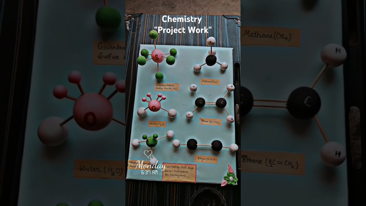 3D Model of Organic & Inorganic Compounds |#chemistry #science #model #3dmodeling #craft #shorts #yt