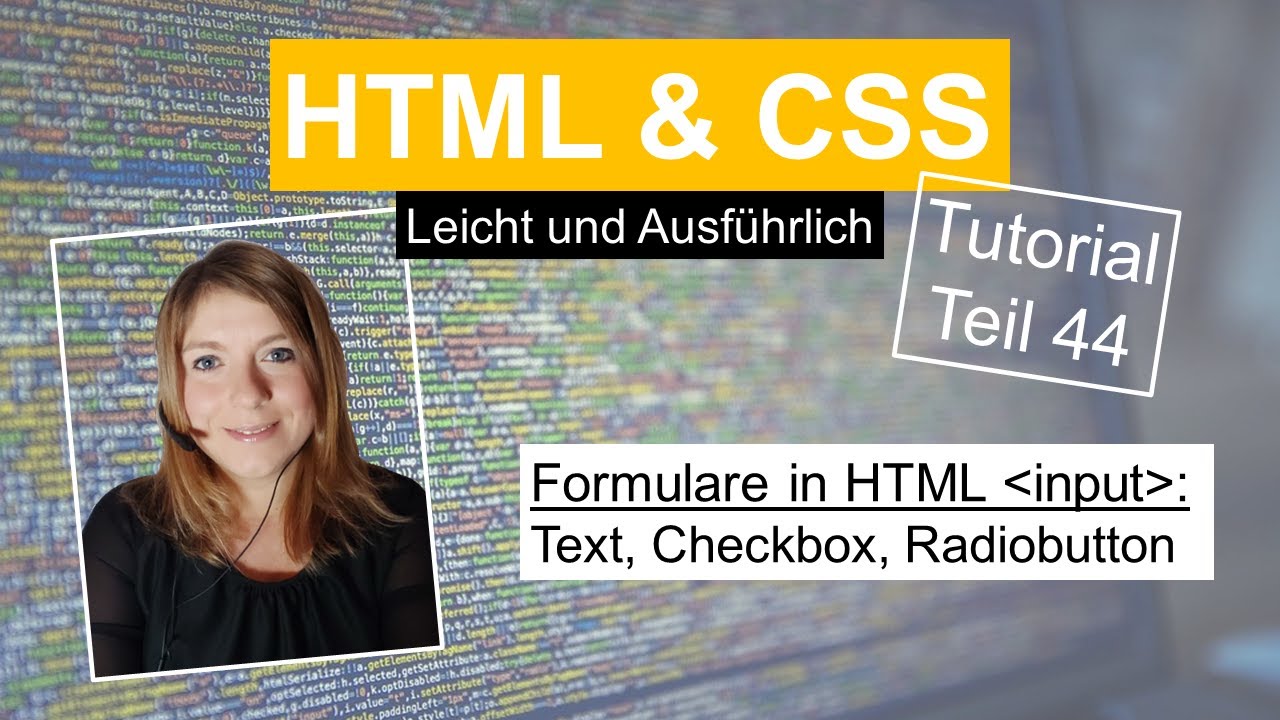 HTML Formulare (1) Checkbox, HTML Tutorial deutsch Teil 44