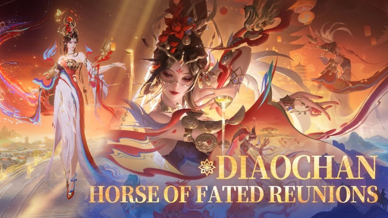 Horse of Fated Reunion Diaochan Skin Showcase - Honor of Kings