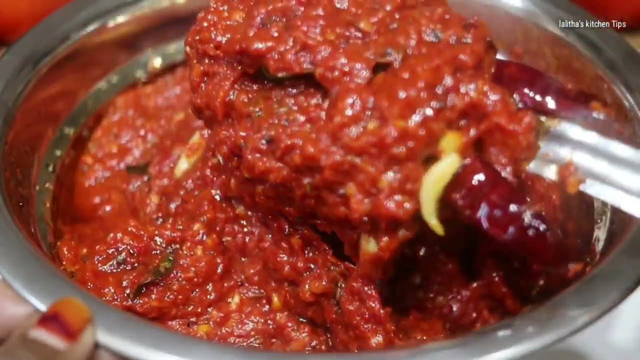 టొమాటో🍅 పండు మిర్చి నిల్వా పచ్చడి😋🌶️ కొలతలు తయారీ విధానం 🤗 Tomato Red chillies pickle in telugu
