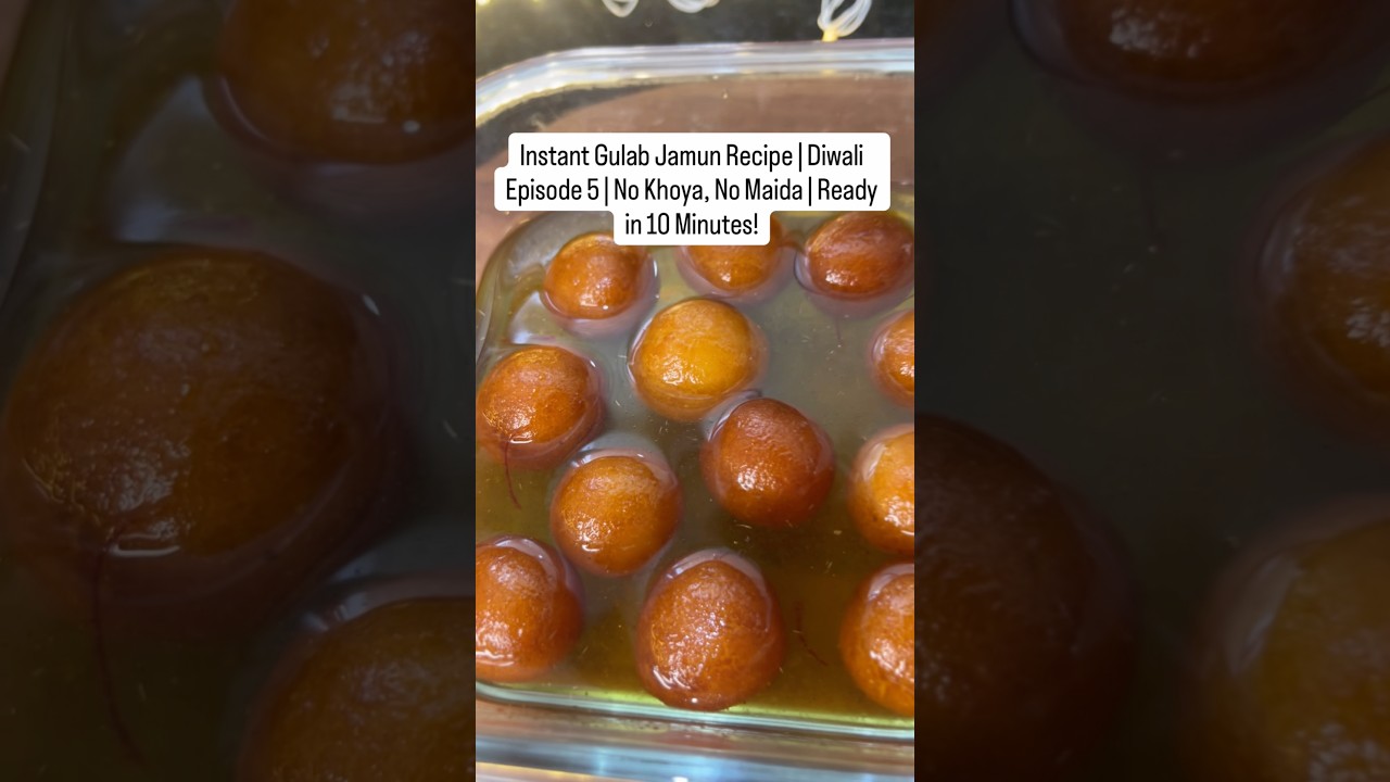 Instant Gulab Jamun Recipe | Diwali Episode 5 | No Khoya, No Maida | Ready in 10 Minutes! 