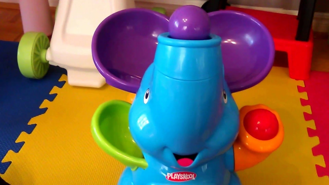 Playskool Poppin' Park Elefun Busy Ball Popper - Blue, Fun Demonstration and Review
