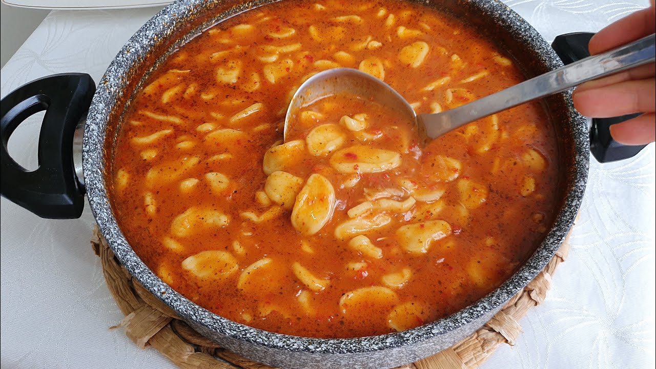 Рецепт супа с кусочками теста и меньшим количеством курицы