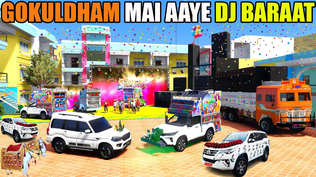 GOKULDHAM MAI AAYE DJ BARAAT PART2 | GTA 5 😲