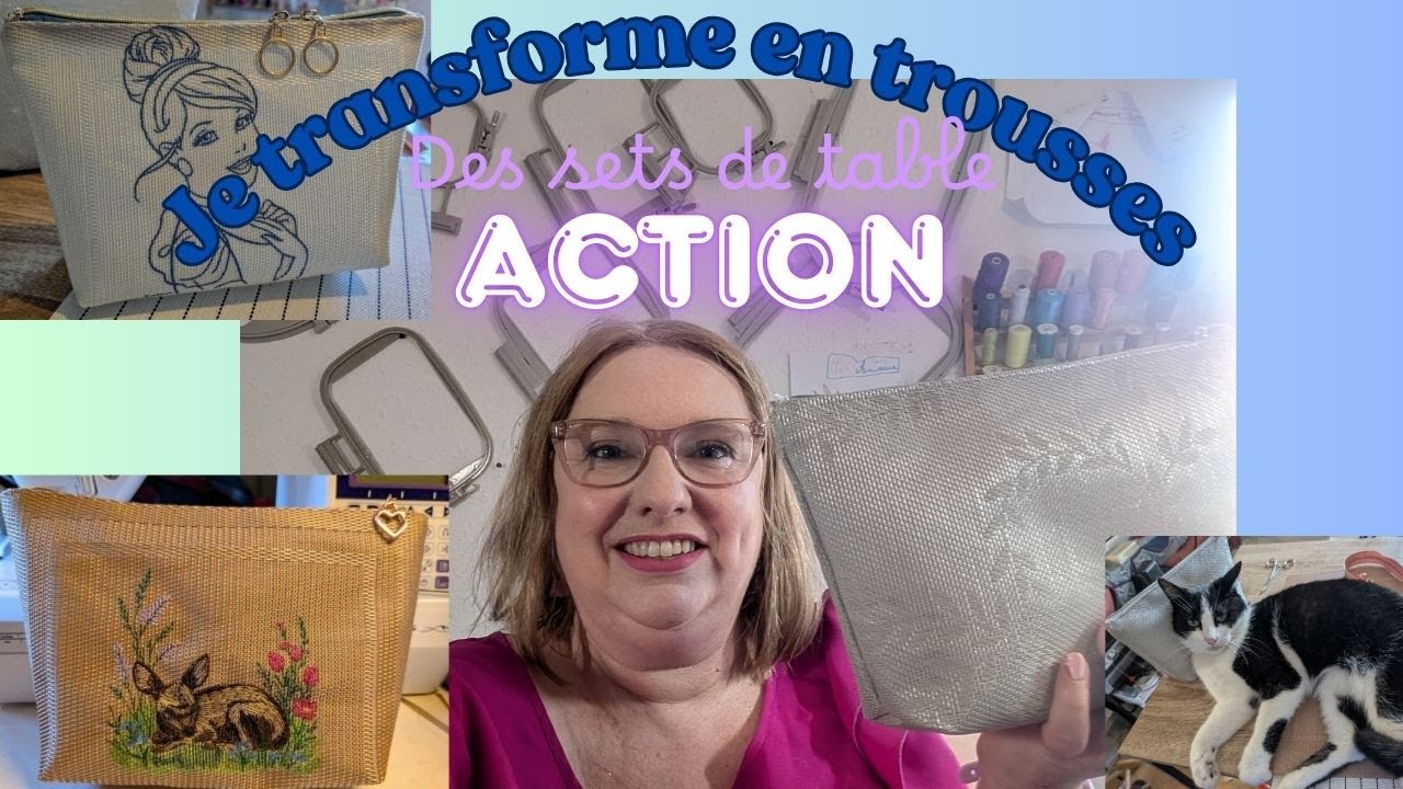 Je transforme en trousses des sets de table de chez Action