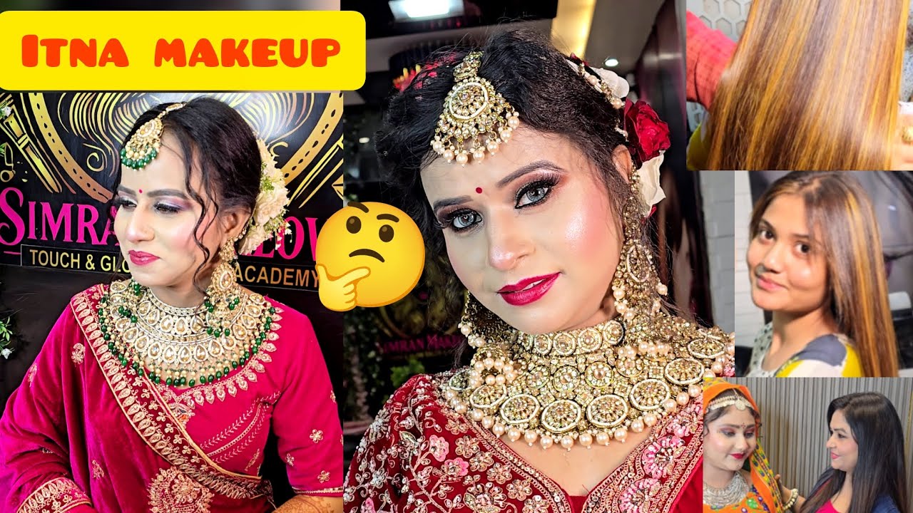 Itne makeup me kese kiya Nanoplastia or salon work || Two bridal makeup #viral #bridalmakeup 
