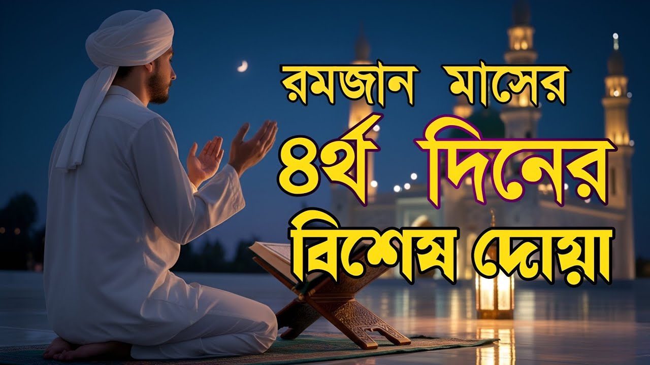 পবিত্র রমজানের চতুর্থ দিনের গুরুত্বপূর্ণ দোয়া | Dua For 4th Day of Ramadan By Alaa Aqel