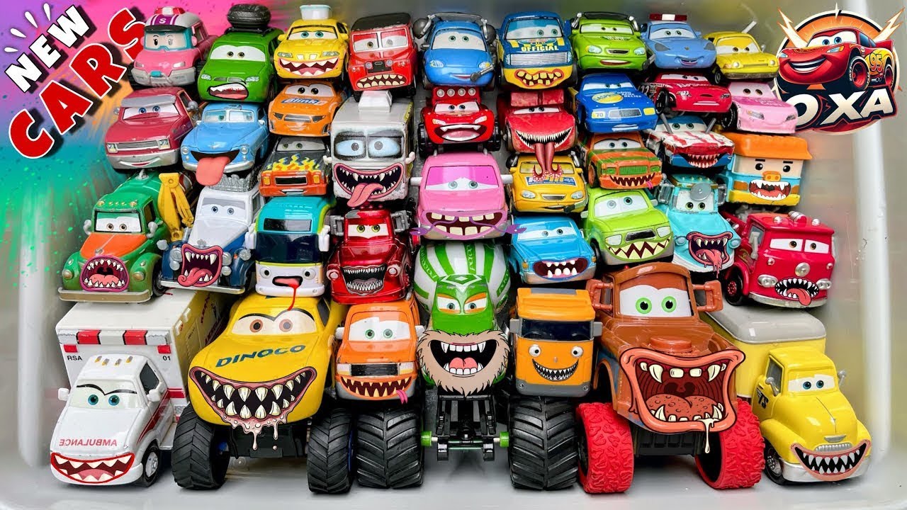 Disney Pixar Cars Unboxing Review | Lightning McQueen, Tow Mater, Chick Hicks, Sally Carrera, Cruz