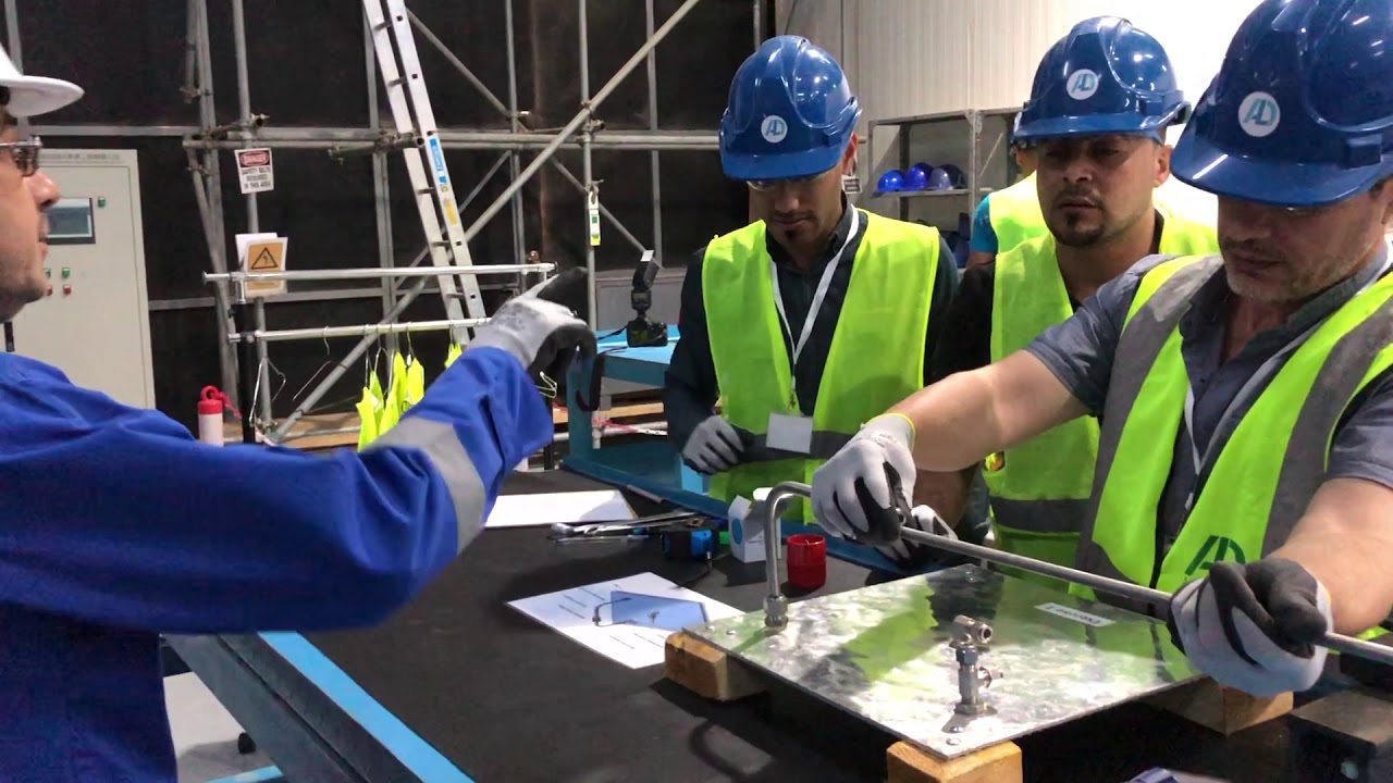 Al Delma small bore tubing installation training