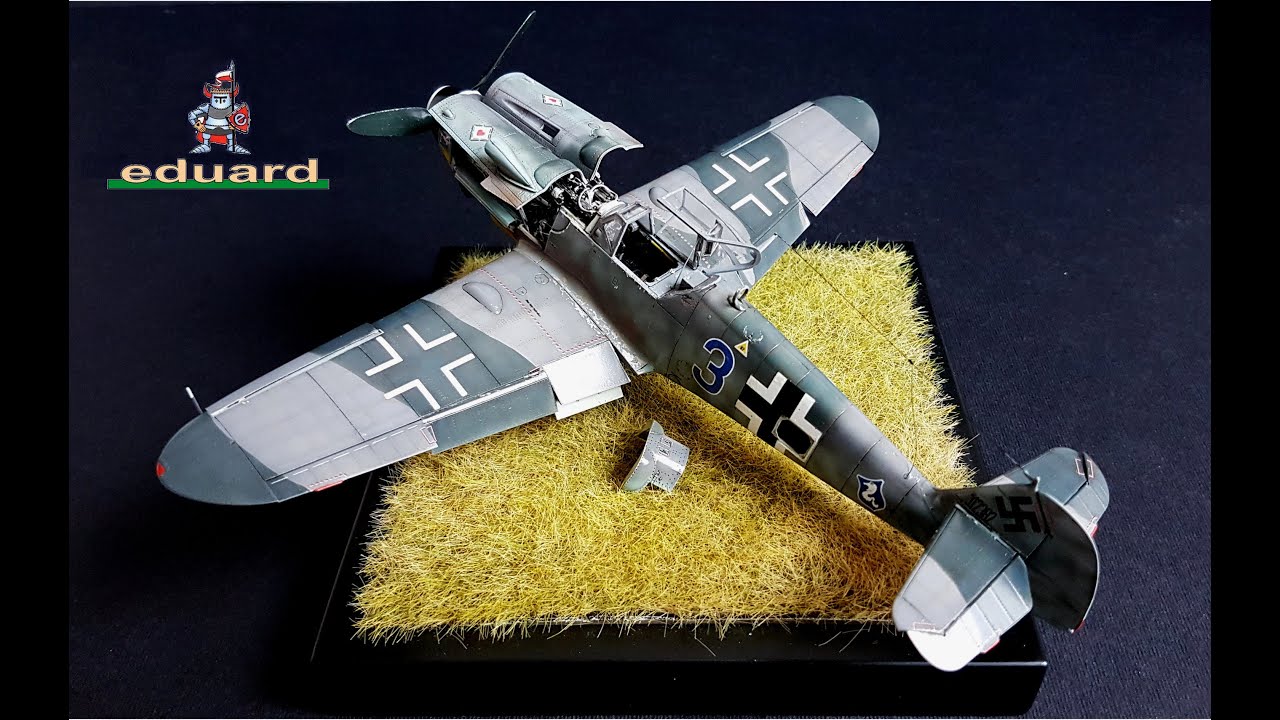 Messerschmitt Bf-109G14 Eduard в масштабе 1/48 с двигателем DB 605 из смолы. ВИДЕО ПОЛНОЙ СБОРКИ