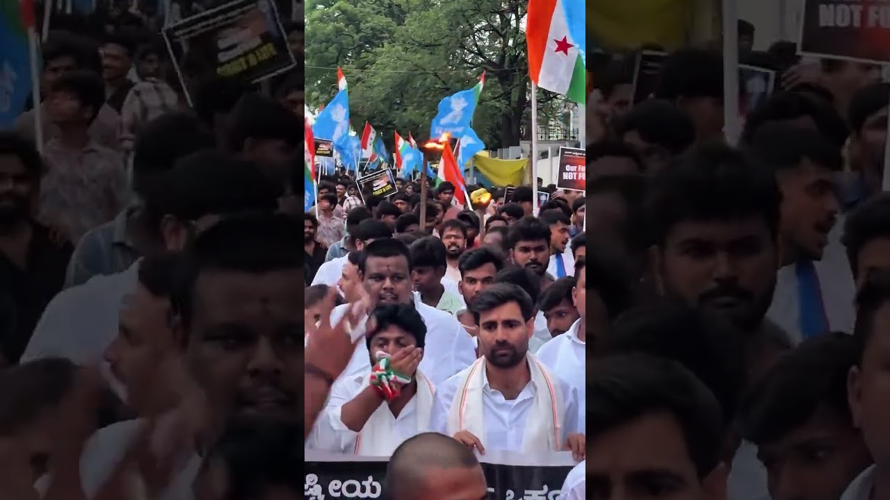 Vinod Jakhar Leads Strong NEET Paper Leak Protest Movement Across Karnataka