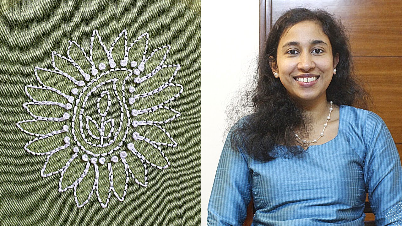 Hand Embroidery: Chikankari Work Designer  Churidar/kurti # Malayalam # English Subtitle