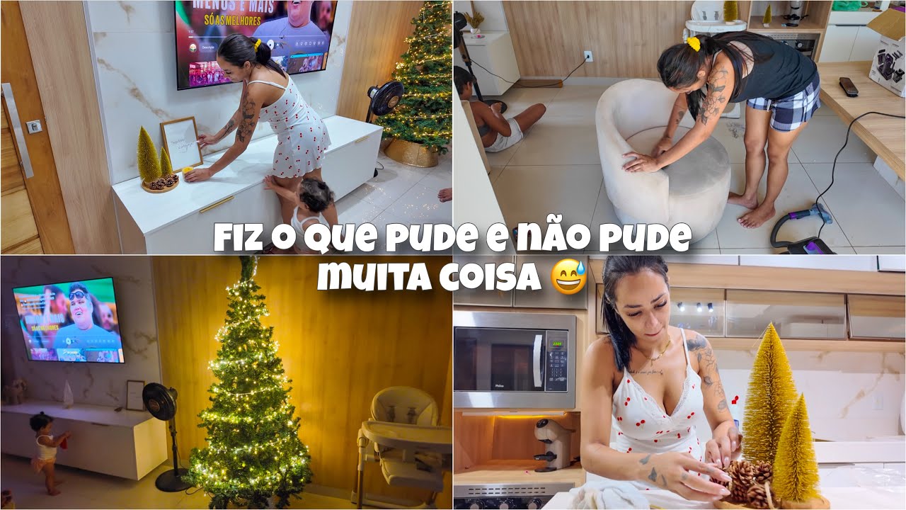 TEMOS CHUVEIRO NO LUGAR | FAXINA NA COZINHA DE FIM DE ANO| MONTEI A ÁRVORE DE NATAL COM O QUE TINHA 